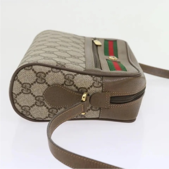 Authentic GUCCI GG Supreme Web Sherry line Bag Beige Red 56 02 087 Auth yk9330 - Picture 3 of 12